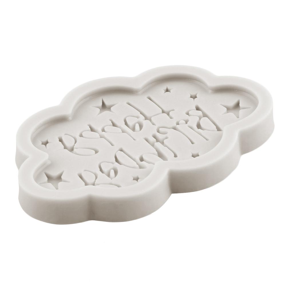 DIY Форма Облака С Днем Рождения Буквы Силиконовая Форма Кекс Выпечки Шоколадной Помадки Формы Конфеты Торт Десерт Украшения Инструменты