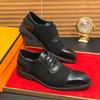 Size 38-46 Classic Men Block Shoes Men Fashion Splicing Pointed Leather Shoes Men Business Dress Shoes European Wedding Shoes