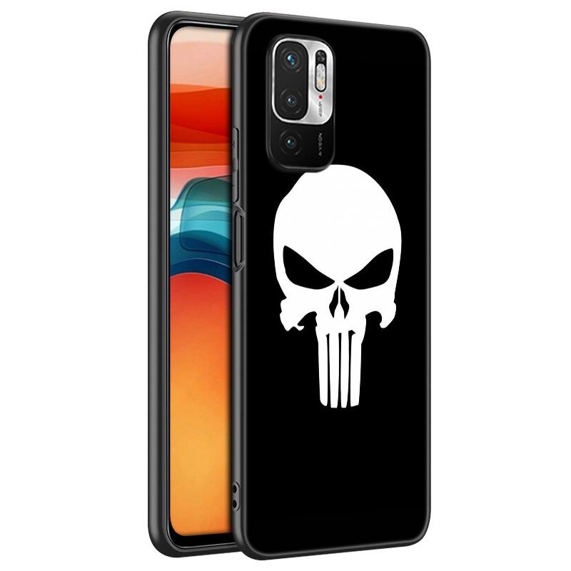 Rock And Roll Cool Skull Silicone Phone Case For Xiaomi Redmi Note 11 10 9 8 Pro 11T 10T 10S 9S 8T 9 9A 9C 9T Black Cover Coque