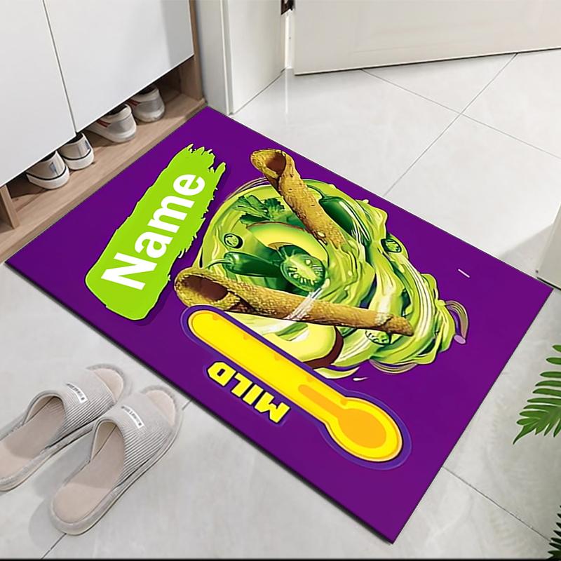 Custom Name Takis Fuego Printed Carpet, for Office Chair Living Room Bedroom Kitchen Room Decor Gifts.