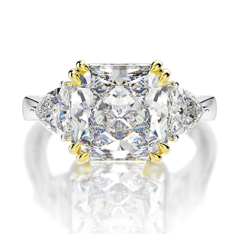 Gica Gema 100% 925 Sterling Silver Zircon Gemstone Wedding Engagement Ring For Women Fine Jewelry Gifts