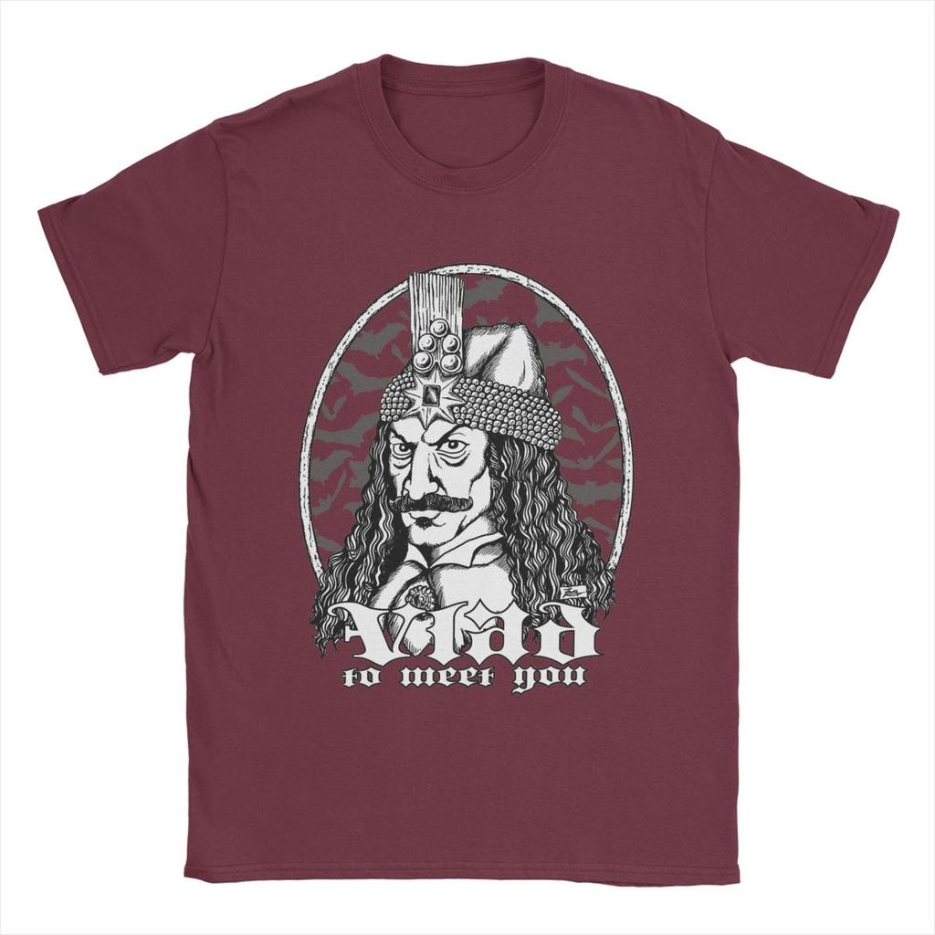 Мода Влада, чтобы встретиться с вами Влад Дракула футболки для мужчин круглый вырез хлопковая футболка короткий рукав футболка идея подарка одежда