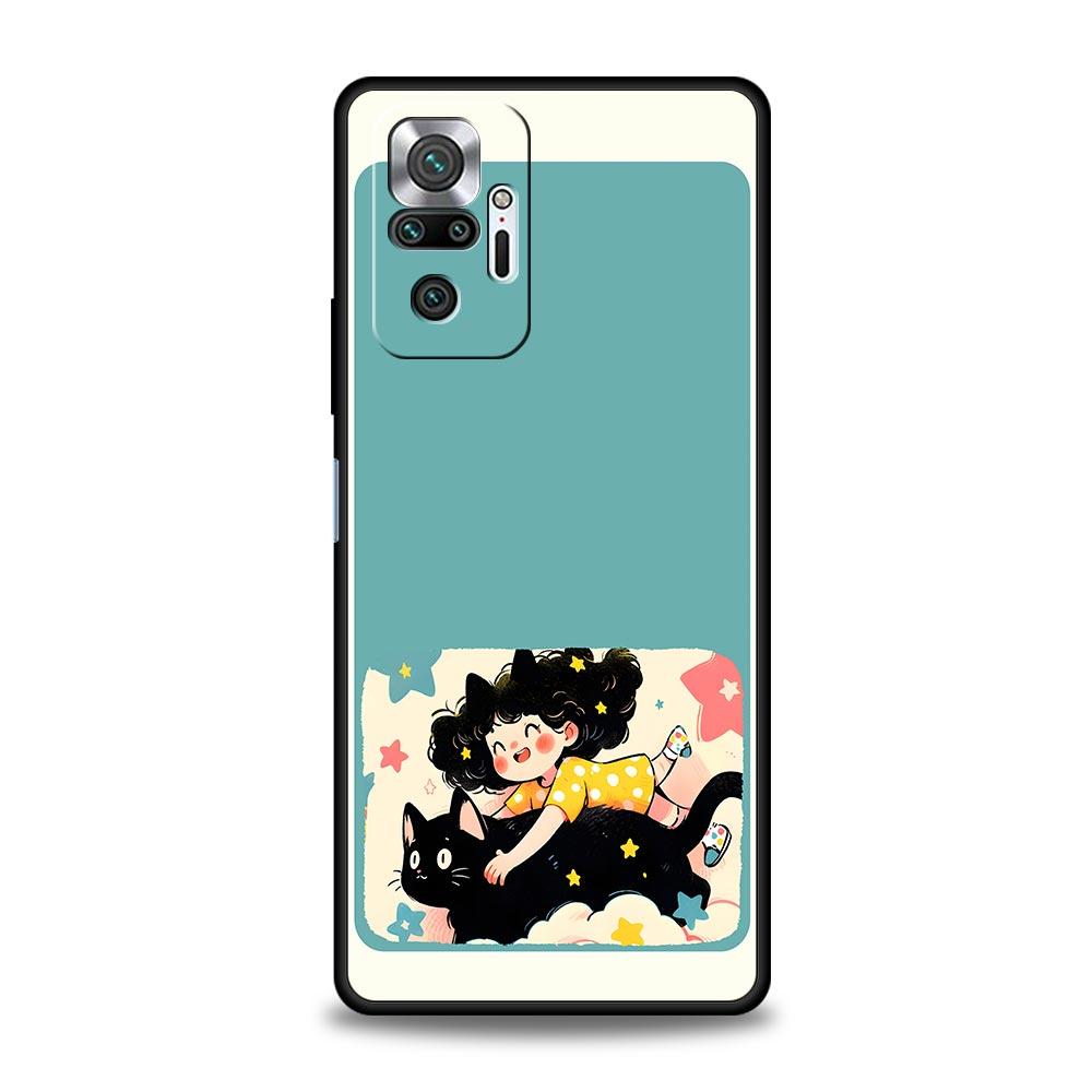 Милый Мультяшный Чехол для Телефона с Собакой, Кошкой, Машинкой для Xiaomi Redmi Note 15 14 13 12 5G 11 10 Pro Plus 4G 9S 14C 13C 12C 10C Мягкий ТПУ Чехол