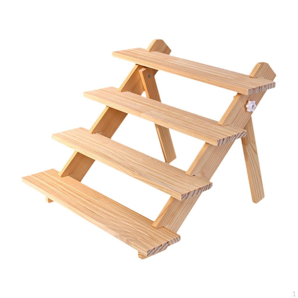Wooden Retail Display Riser Wood Cupcake Stand, Earrings Rack Earring Ring Holder for Home
