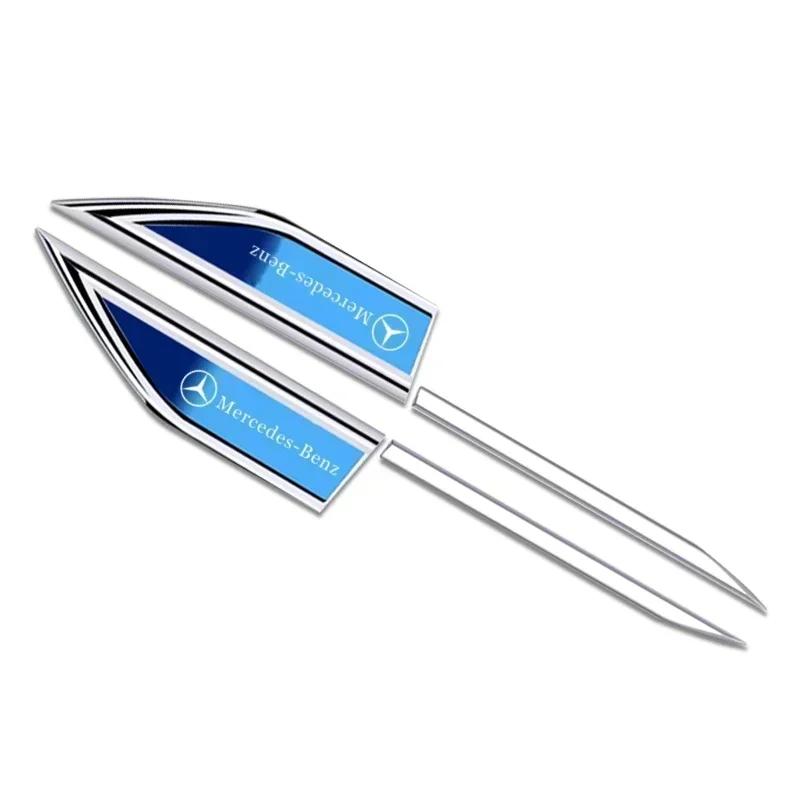 2Pcs Car Chrome Modified Car Body Side Doors Blade Car Stickers For Mercedes Benz S320 W164 W203 W204 W168 C180 E320 A200 CLA CL PHP9