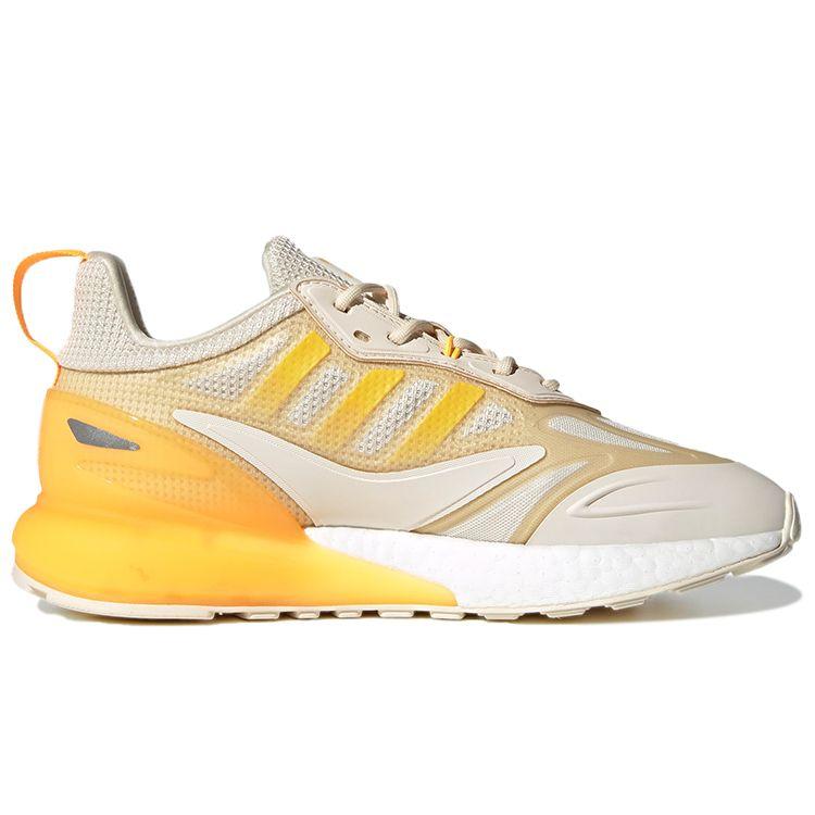 adidas Originals ZX 2K Boost 2.0 Тканевые Ретро Универсальные Спортивные Нескользящие Прочные Низкие Повседневные Кроссовки Женские хаки-желтые GZ7823