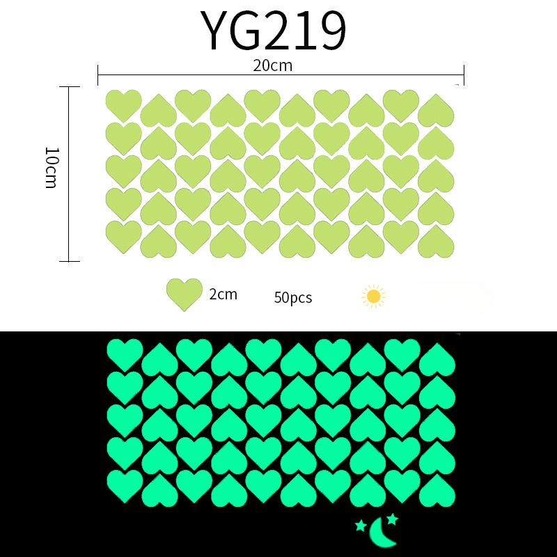 Glow-in-the-dark Stars Glow Wall Stickers Living Room Bedroom Switch Decoration Children's Room Dorm DIY Creative Glow-in-the Dark Stickers