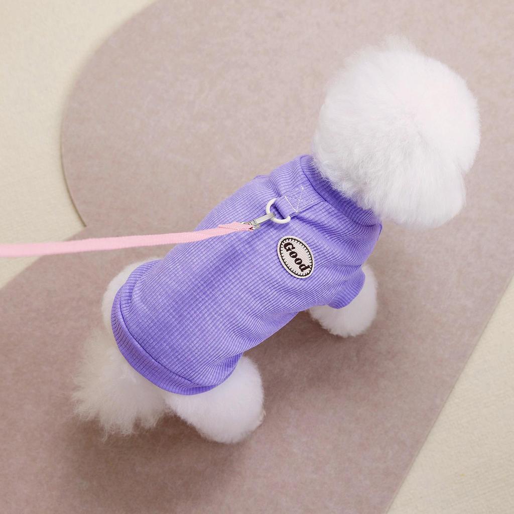 Футболка для питомцев «Весна и лето» — жилет с плюшевым щенком бишона в трех цветах