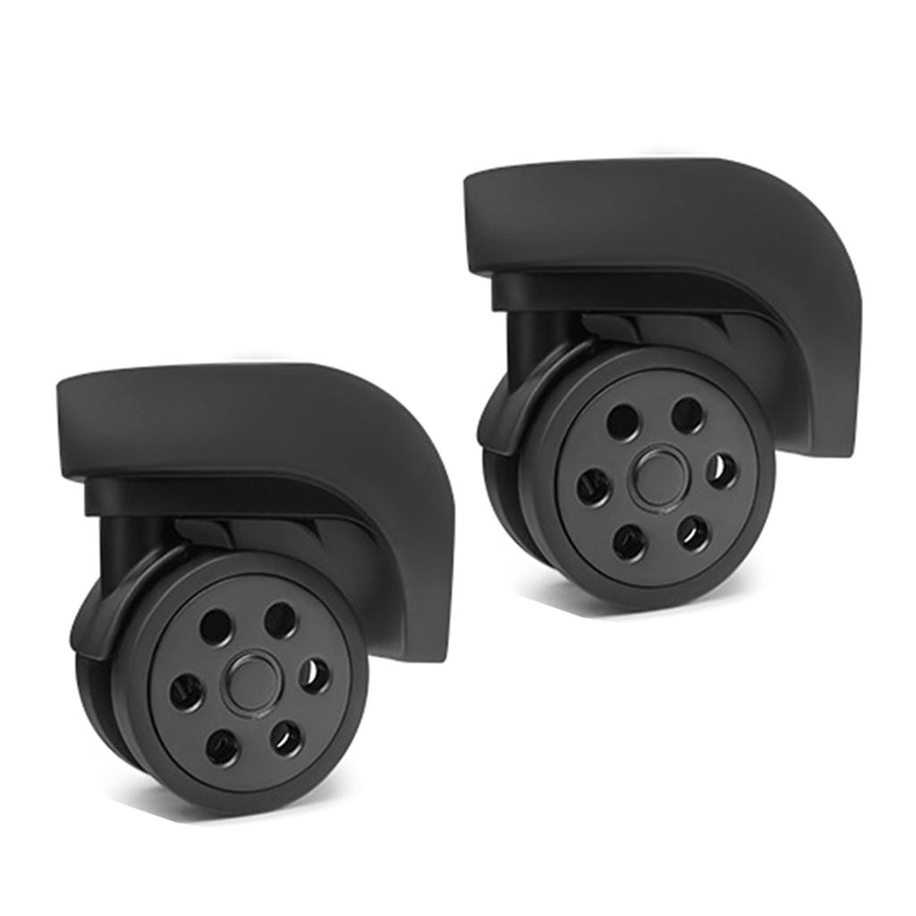 2 шт. сменные роликовые колеса для тележки, сверхпрочные роликовые колеса для багажной коробки, чемодана, поворотные на 360 градусов, бесшумные колеса