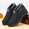 Men's Winter Casual Shoes Thick Sole Non Slip Plush Velvet Fur Shoes Ankle Boots For Men Winter Shoes Outdoor Snow Boots Slip On Shoes