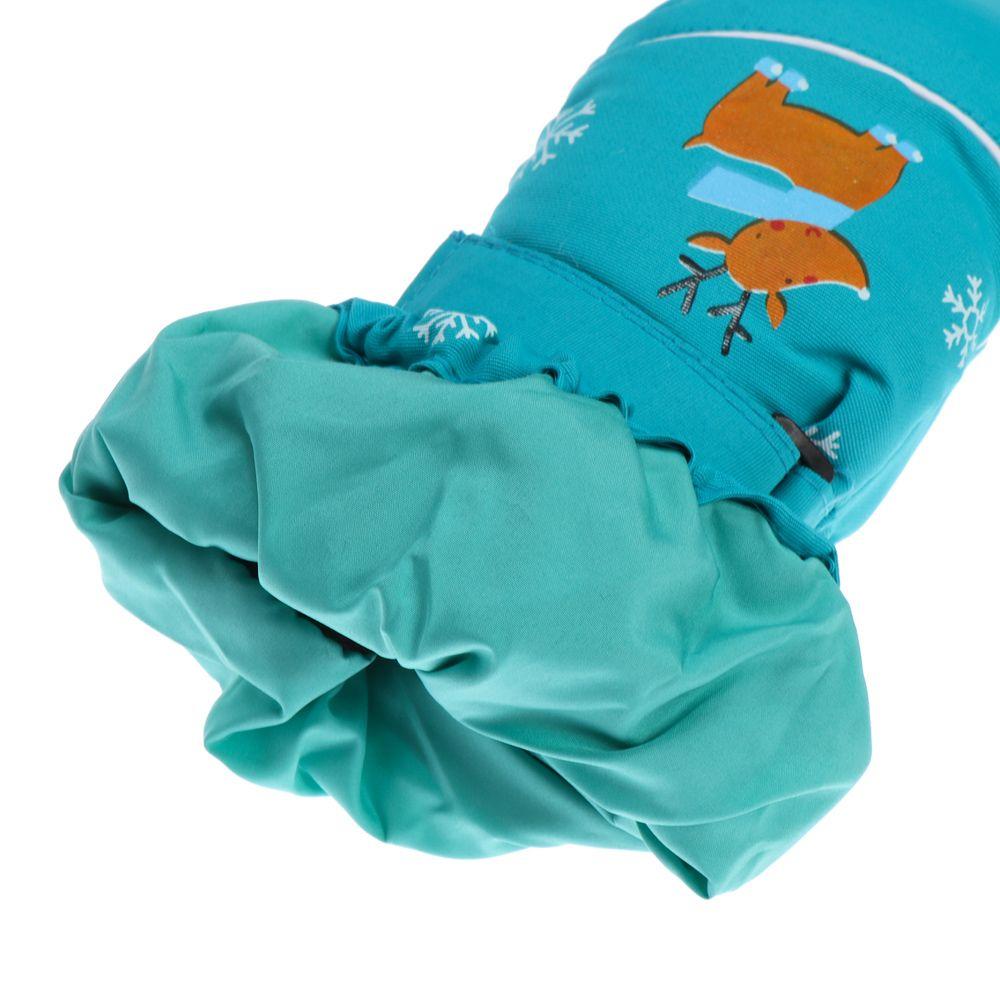 Deer Rabbit Print Cartoon Non-slip Long-sleeved Mittens Children Ski Gloves Windproof Thick Warm