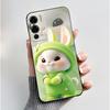 Case For Doogee N60 Pro Phone Case Luxury Cute Love Heart Rabbit Cartoon Funny Cover Black TPU Soft Silicone Protective Casing