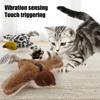 Машущая крыльями игрушка для кошек, перезаряжаемая, чирикающая птица, игрушка для погони за кошками, интерактивная плюшевая летающая птица для комнатных кошек, активная игра, упражнения, охотничьи инстинкты