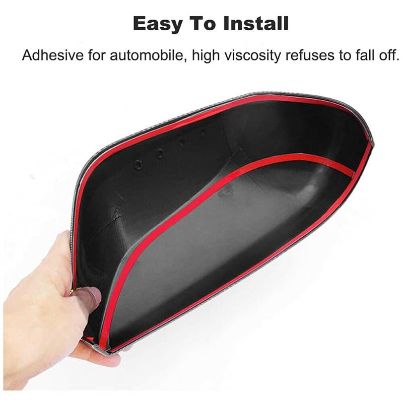 Replacement Rearview Side Mirror Covers Cap for Toyota Camry 2018 Carbon Fiber Gloss Black Car Side Mirror Cover