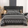Бохо Геометрический Комплект Пододеяльника Двуспальный King Size Полоски/Зигзаг 3-Предметный Двусторонний Роскошный Мягкий Комплект Постельного Белья Чехол на Одеяло