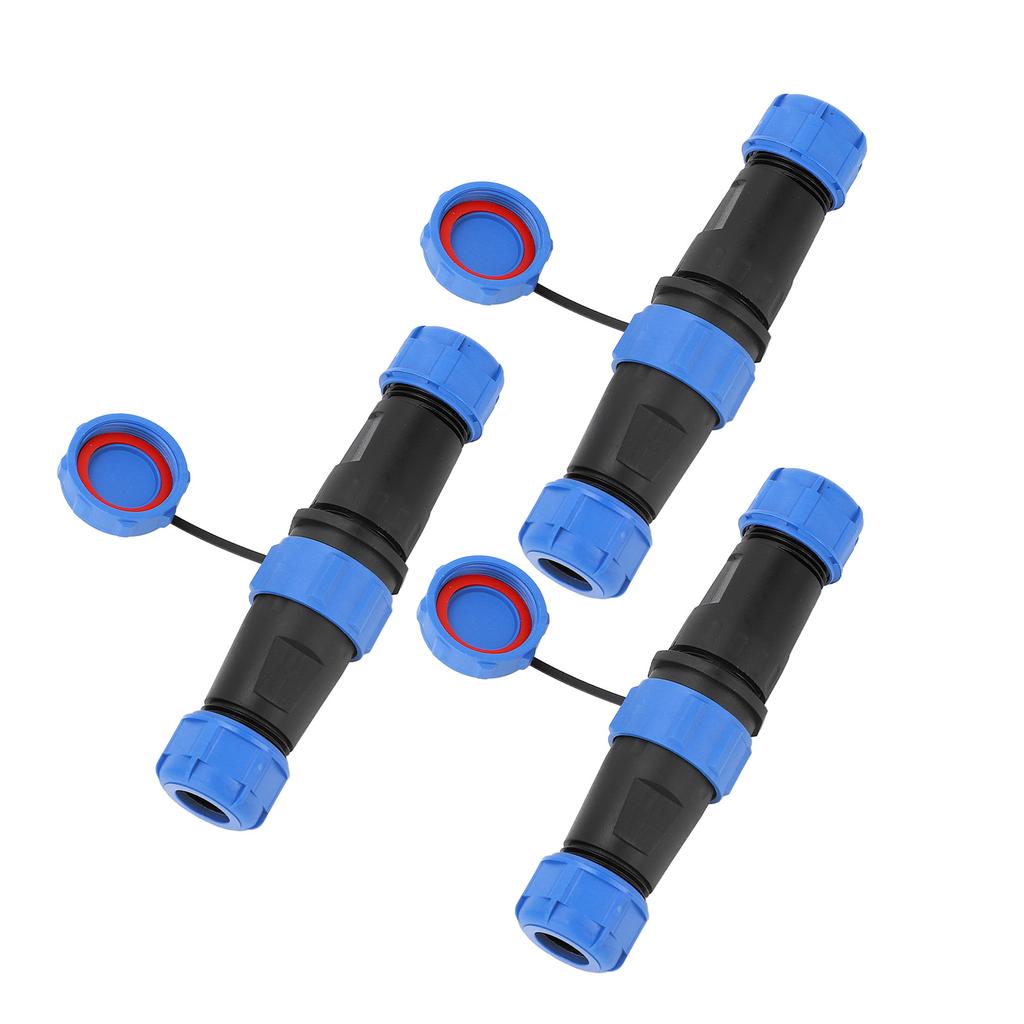 3PCS Industrial Electrical Power Cable Connector 2Pin IP68 Waterproof Aviation Bulkhead Connector AC