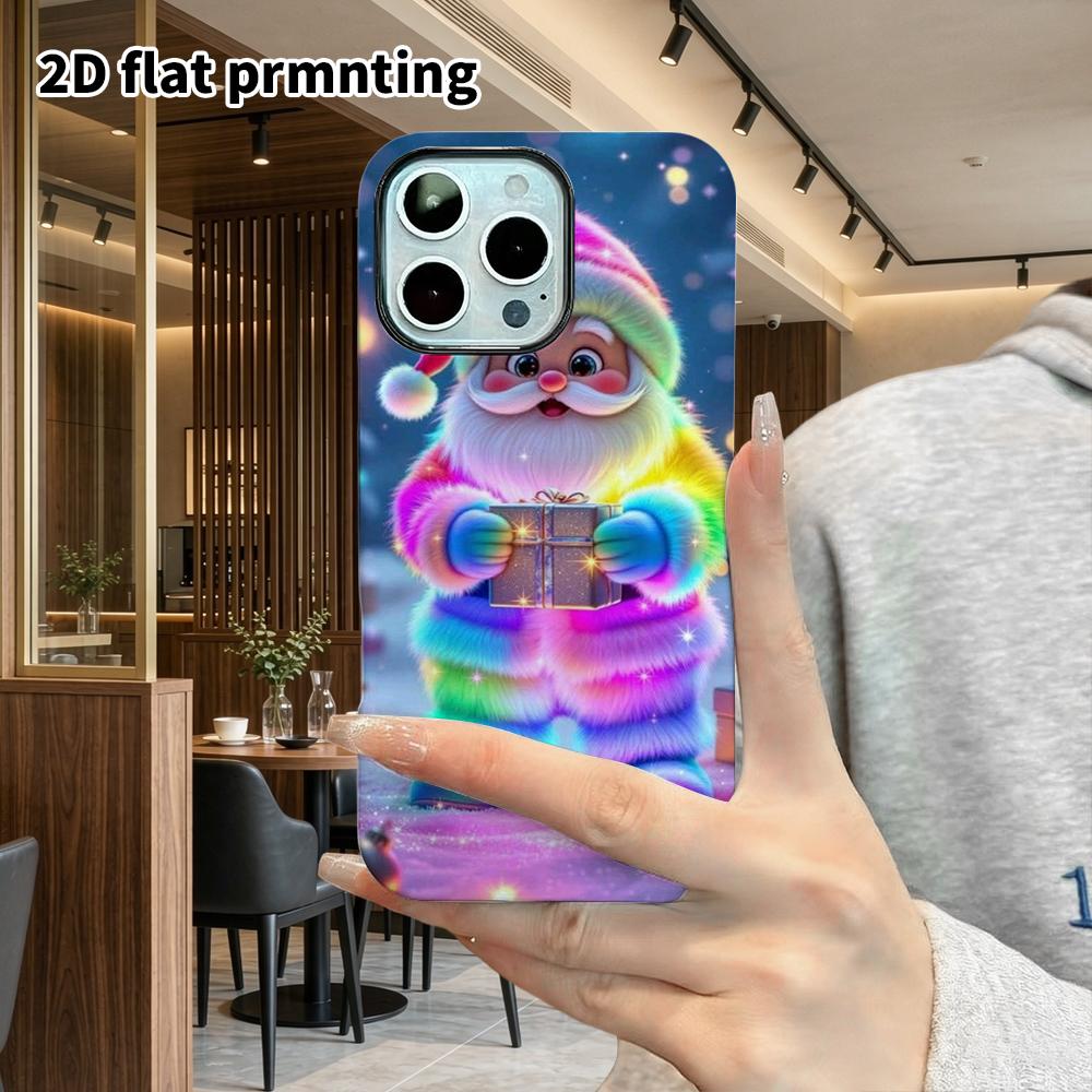 Phone Case: 2D flat design suitable for iPhone 18 17 16 15 14 13 Pro film protective case, couple style, dreamy Christmas, Christmas and Halloween hol