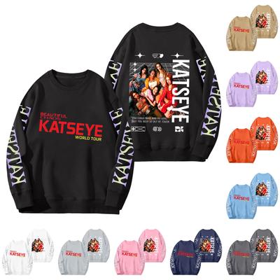 Женский модный пуловер с длинным рукавом, принтом и круглым вырезом, свободного кроя