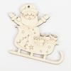 Yousheng 12 Pcs Wooden Christmas Ornaments To Paint DIY Blank Unfinished Wood Reindeer Santa Claus Christmas Tree Bell Wreath Cutouts for Winter