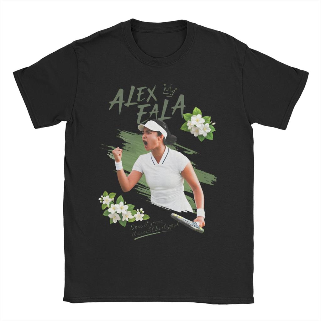 Vintage Alex Eala Tshirts Unisexs And Unisexs Round Neck Cotton T Shirt Sampaguita Short Sleeve Tees Graphic Printed Tops