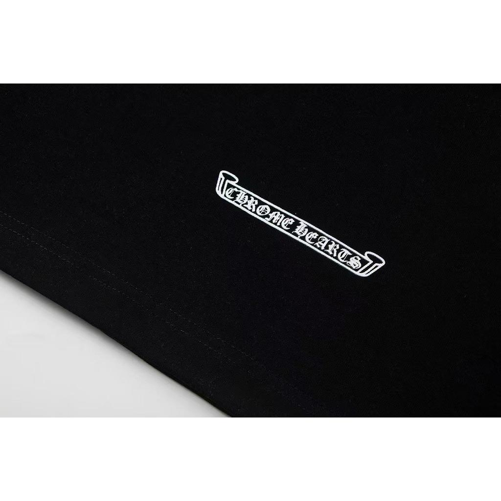 W356 CHROME HEARTS 2025 Summer New High Quality Cotton Round Neck Loose Large Size Men's and Women's T-shirt Couple T-shirt