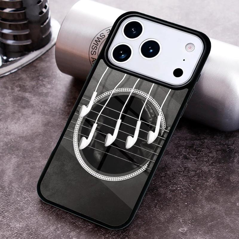 Музыкальный чехол для телефона с изображением скрипки и гитары для iPhone 17 16 15 Pro Max Air 14 13 12 11 Plus Ударопрочный чехол Capa