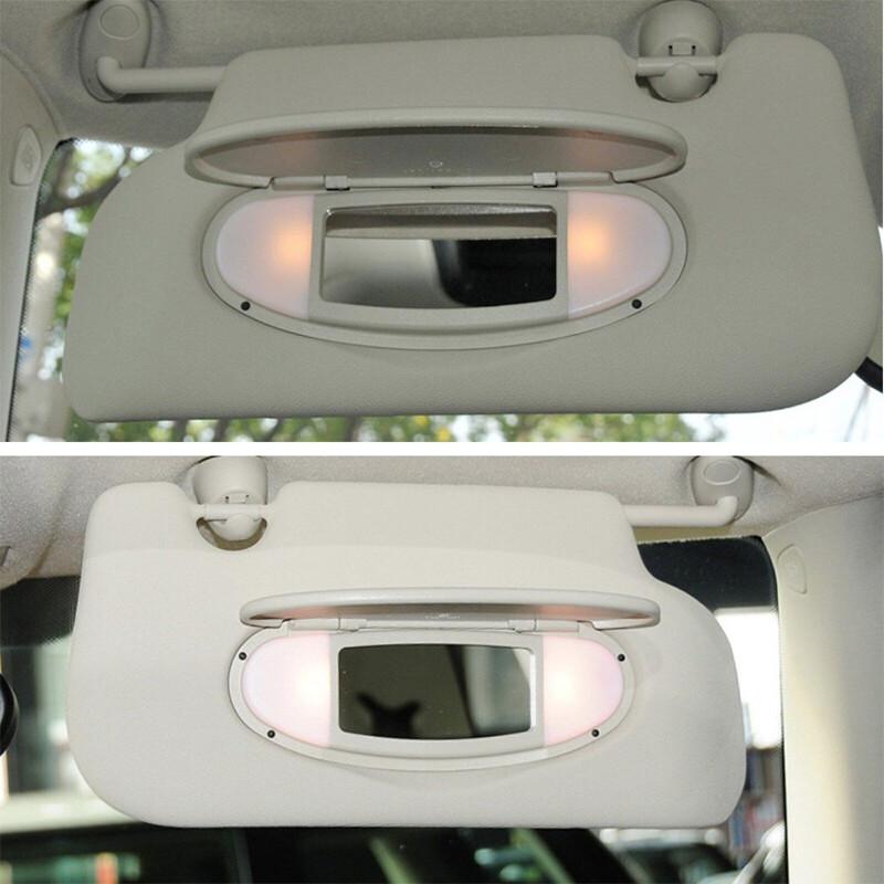 Sun Visor Mirror Frame Cover For BMW MINI Cooper R55 R56 R60 2007-2014 Gray