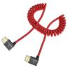 Кабели 8K HDMI-кабель для Atomos High Speed Braided Coil Right to Right Red для Sony для Canon Feelworld Alvin's Ninja, 2.1 Standard, 48 Гбит/с, 8K@60 Гц,