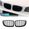 Автомобильная глянцевая черная решетка, передняя решетка для почек для BMW E81 E87 E82 E88 128I 130I 135I Selected 07-11, двойные ламели, двухлинейные грили