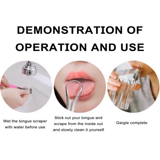 Yousheng 1 набор скребков для языка из нержавеющей стали, гигиенический, улучшает здоровье полости рта, устраняет неприятный запах изо рта, очиститель языка