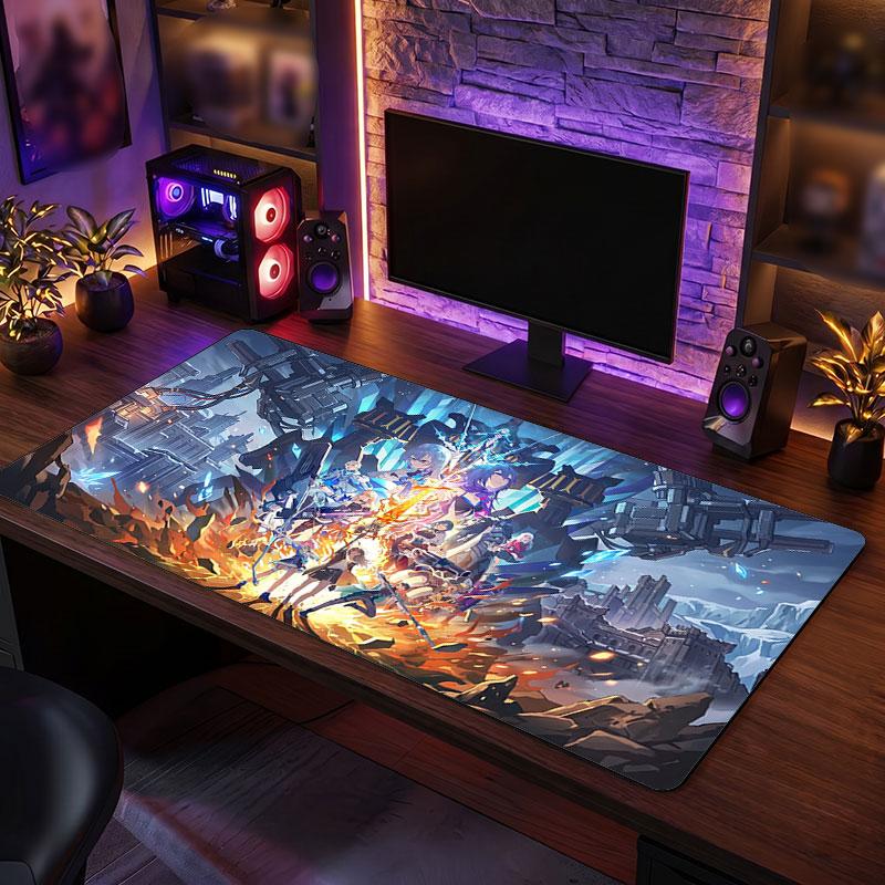 Big Mouse PadHonkai Star Rail Extended Soft Desk Mat Gaming Office Computer Table Decor Mat