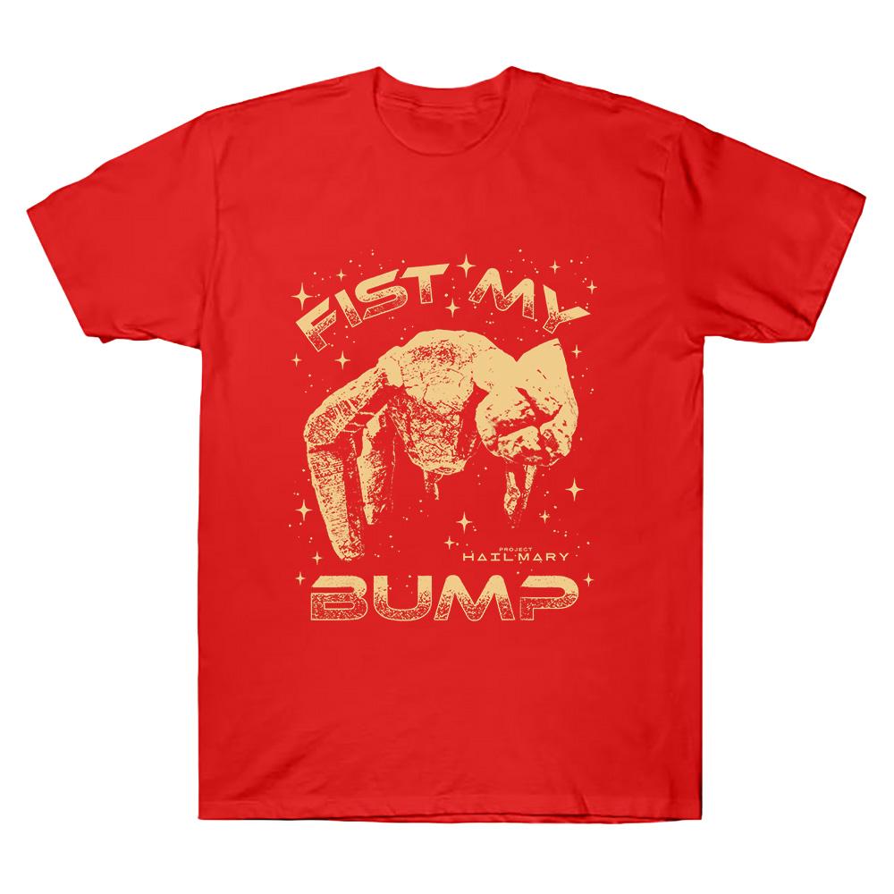 Project Hail Mary Fist My Bump Rocky Alien Sci-Fi Lover Gift T Shirts Retro Vintage T-shirts Men Fashion Tees Casual Cotton Tops