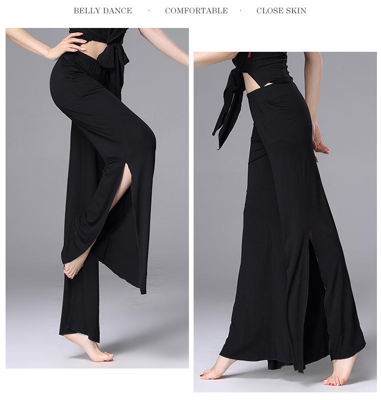 Женские свободные драпированные модальные брюки широкие от бедра для танцев и йоги 2025