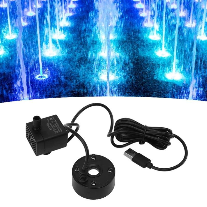 Генератор тумана USB с помпой, светодиодная разноцветная подсветка, фонтан, распылитель, увлажнитель, 5 В, машина для тумана для пруда, сада, офиса