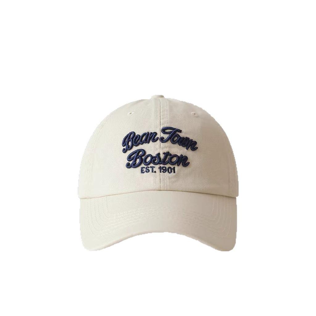 American retro soft top wide brim casual sunscreen pure cotton fashion trend show face small street racket baseball cap men