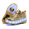 Factory Store 996 Pairs of Walking Shoes Colorful Lights Luminous Wheel Shoes New Charging Runaway Shoes
