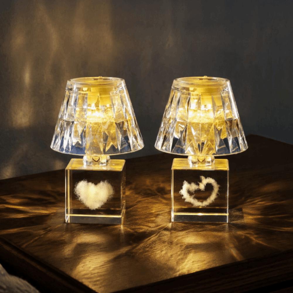 LED Modern Crystal Table Lamp Acrylic Bedside Night Light Creative Crystal Desk Lamp Home