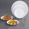 Round White Disc Fall-resistant Dinner Plate Household Melamine White Dish  Restaurant