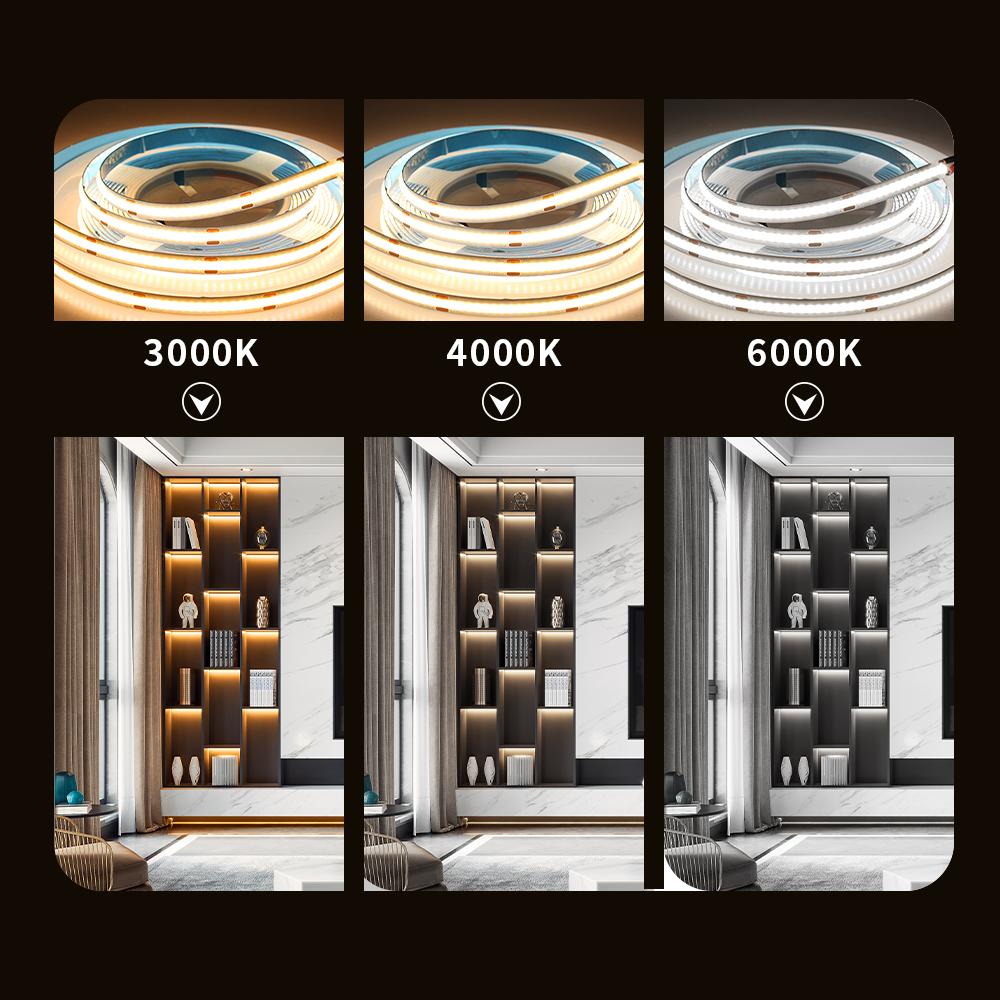 5 м/10 м/лот FCOB светодиодная лента высокой плотности гибкая COB DC24V RA90 синяя красная зеленая розовая 3000K 4000K 6000K светодиодная лента для украшения