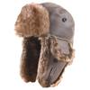 Winter Bomber Hat with Ear Extra Brushed Trapper Flight [FREESE] Flaps, Warm, Fleece, Hat, Cap, Leather-Look, Fishing, Outdoor, Men's (JP, Alphabet,