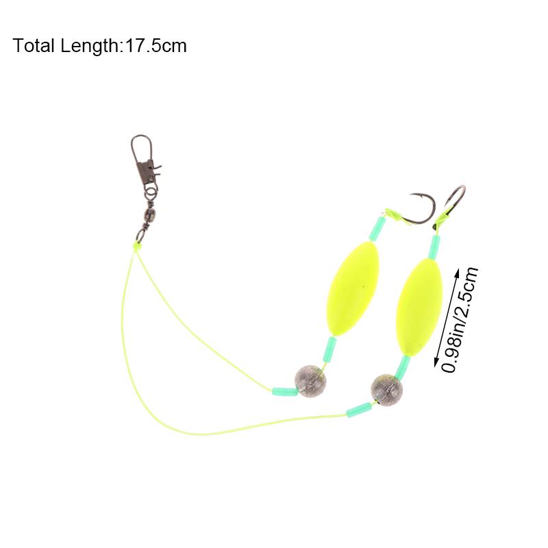 1Pc 2 Hooks Reverse Bottom Rig Flip The Fishing Hair Rigs Hook Iseni Fishing Hook Ready-To-Use Size3#-11# Carp Rigs Fishing Lure