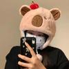 Fluffy Winter Plush Hat Capybara Cycling Hat New Bucket Hat