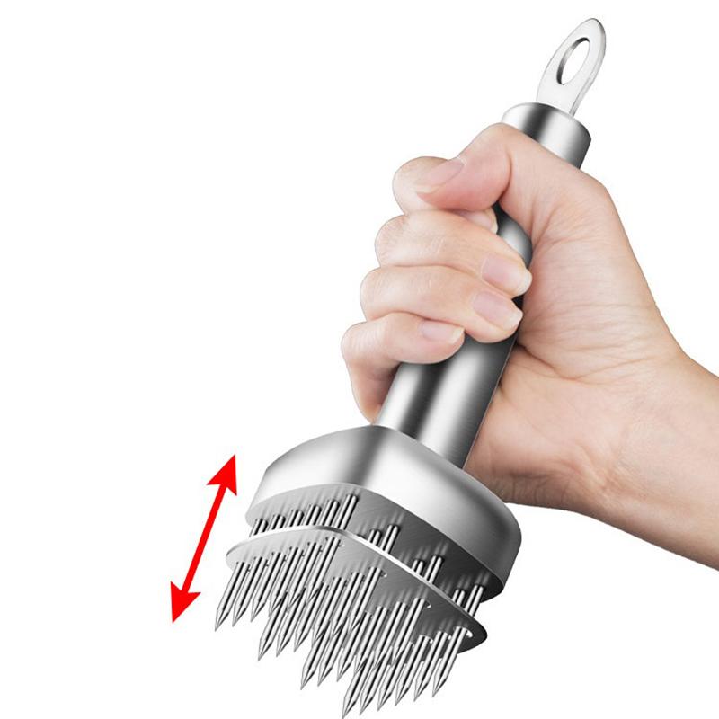 24 Pins Stainless Steel Machine Needle Portable Meat Hammer Professional Meat Grinder Kitchen Cooking Accessories