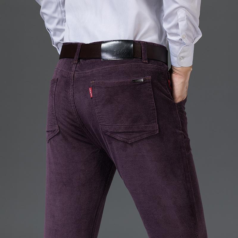 Коллекция осень/зима 2024 года, 6 цветов, вельвет, высококачественные деловые мужские повседневные вельветовые брюки, модные повседневные брюки