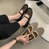 Designer Autumn Women Mesh Fabric Ballet Flat Shoes Fashion Shallow Elastic Band Ladies Comfort Soft Sole Mary Jane Shoes