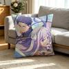 Аниме Re Zero-O N-Нацуки Субару Квадратная двусторонняя наволочка для подушки Спальня Прикроватная подушка Чехол для диванной подушки