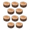 10 Pack Wooden Tea Light Candle Holders for Birthday Prayer Housewarming Party Taper Candles
