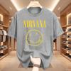 New Nirvana Rock Band Unisexs 100cotton Tshirt Hiphop Style Unisexs and Unisexs Oversized Y2K Tee Casual Loose Outdoor Street