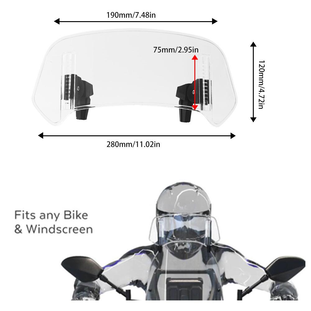 Adjustable Extension Windshield Motorbike Windscreen