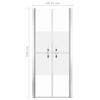Semi Matte Shower Door ESG Glass 71 x 190 cm